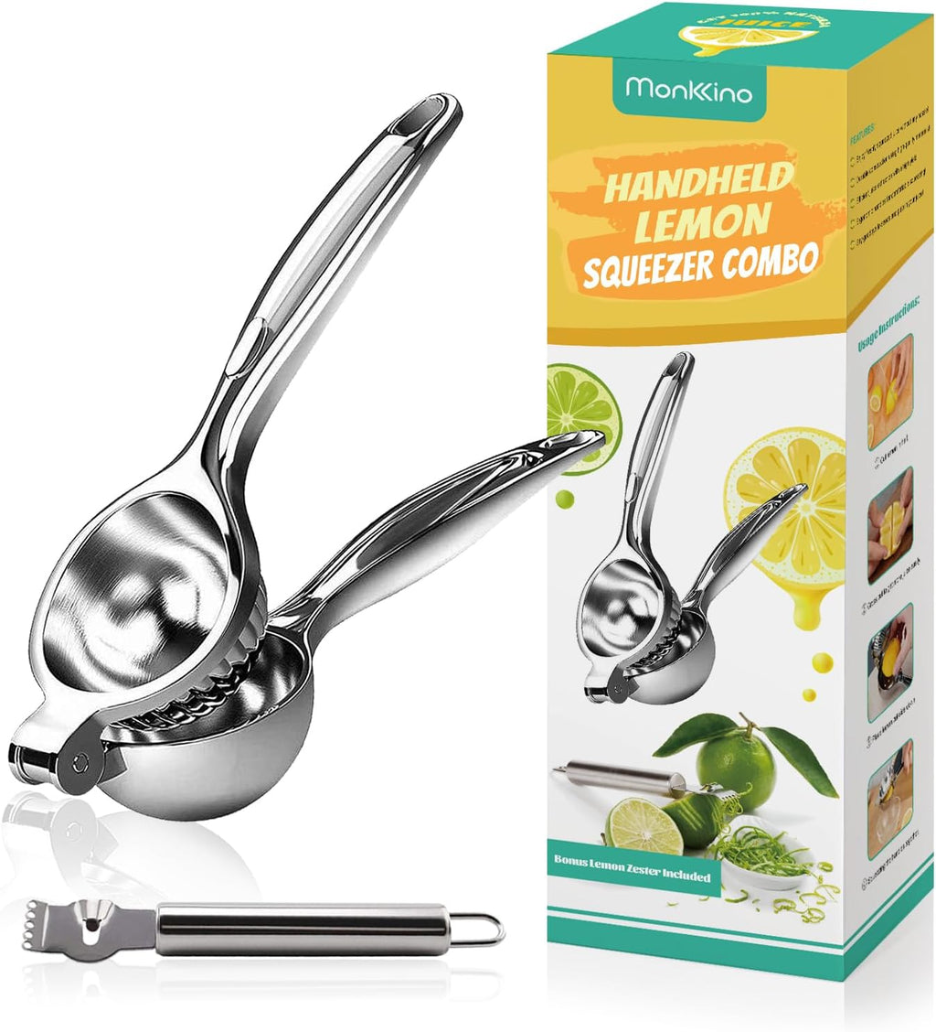 Lemon Squeezer. Lemon Squeezer Juicer. Citrus Juicer Handheld. Metal Lemon Hand Press. Lime Squeezer Bar Tool. Manual Citrus Press w/Stainless Steel Zester