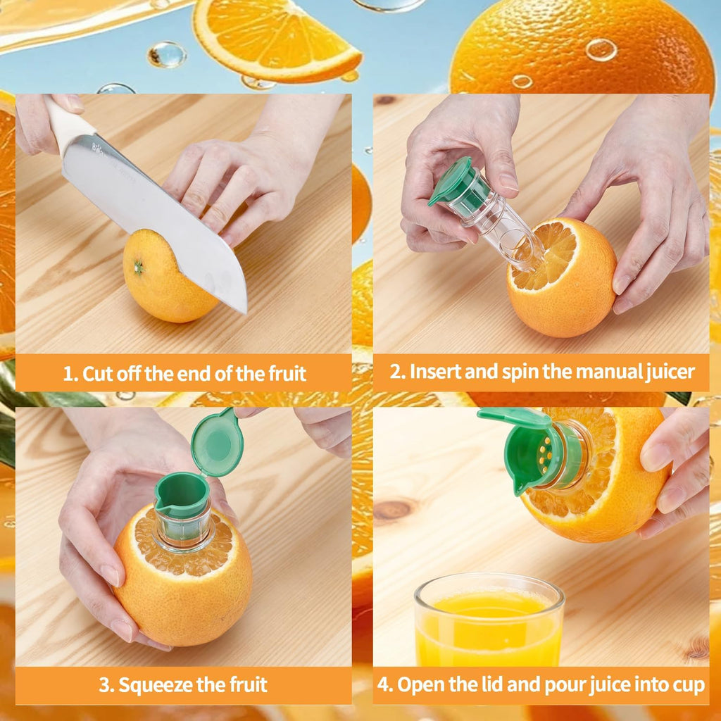 4PCS Lemon Squeezer with Filter. BPA-Free Manual Juicers. Portable Citrus Squeezer for Kitchen. Cocktails. BBQ. Food Grade Handheld Lime Juicer